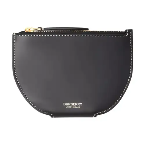 Burberry Olympia Cow Leather Coin Purse, Wallet, Card Holder Unisex Black