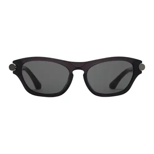 Burberry Acetate Metal Irregular Shape Sunglasses Unisex Black
