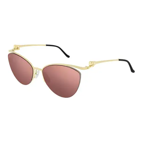CARTIER Cat Eye Sunglasses Women's Gold