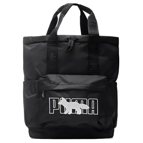 PUMA Drawstring Closure Fabric Backpack Backpacks Regular Men's Black