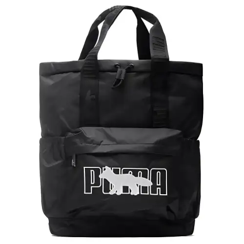 PUMA Drawstring Closure Fabric Backpack Regular Men's Black