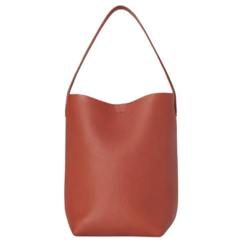 THE ROW N/S ParkPark Tote Grain Calfskin Shoulder Bag Women's Rusty Red