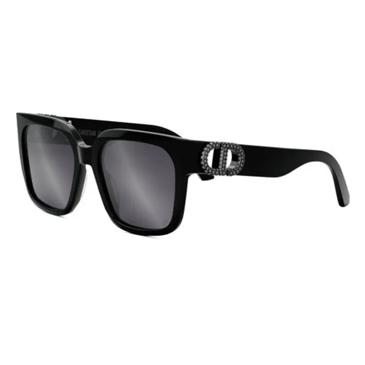 DIOR Plastic Square Sunglasses Unisex Black