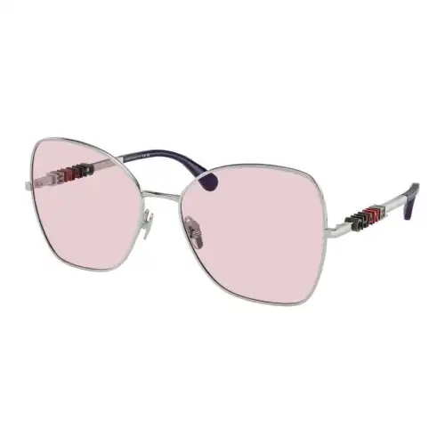 CHANEL Stainless Steel Butterfly Sunglasses Women's Silver