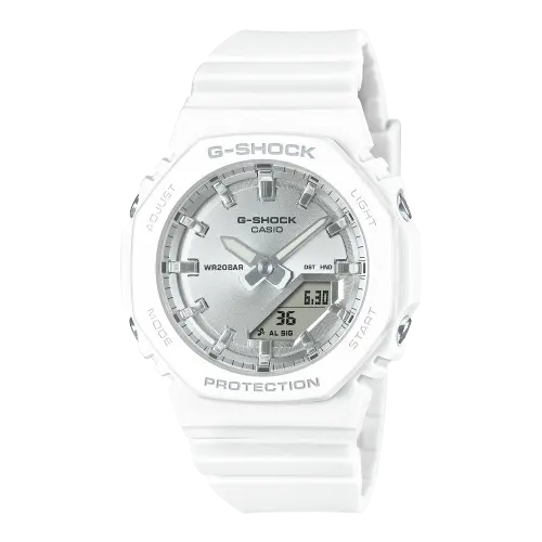 CASIO Women's Liquid Crystal/Analog Dual Display Series Silver Watch GMA-P2100VA-7A
