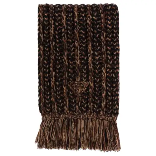 PRADA Ribbed-knit Wool-cashmere Scarf