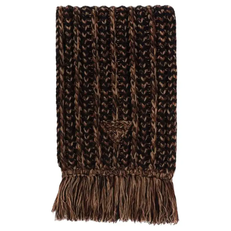 PRADA Ribbed-knit Wool-cashmere Scarf