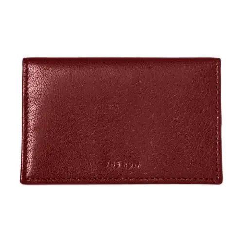 THE ROW Goatskin Card Holder Women's Amaranth Red