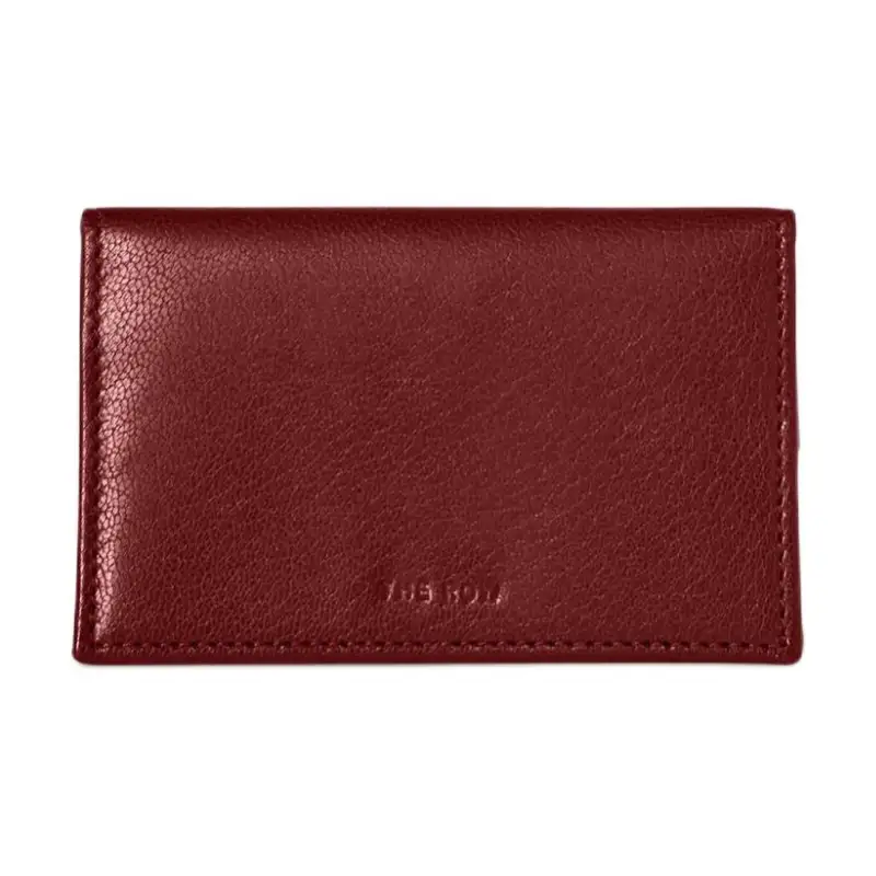 THE ROW Goatskin Card Holder Women's Amaranth Red