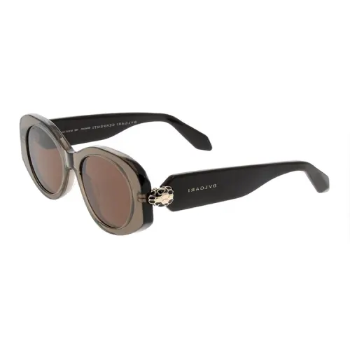 Bottega Veneta Acetate Oval Sunglasses Men's Brown