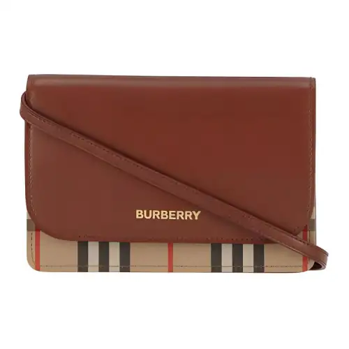 Burberry Cow Leather Shoulder Bag, Crossbody Bag Women's Brown