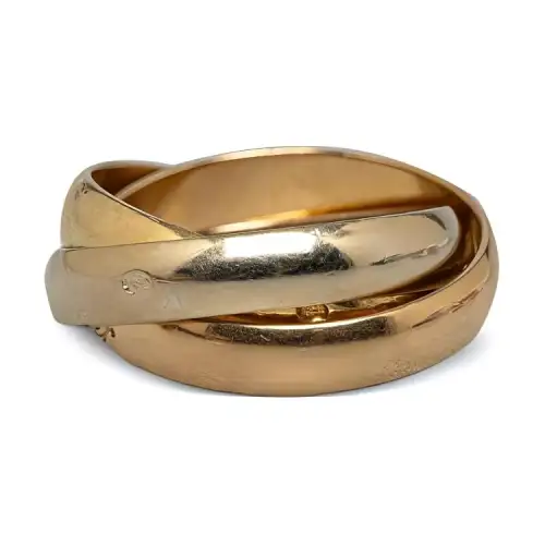 CARTIER Trinity Series 18K Gold Rings Unisex Gold