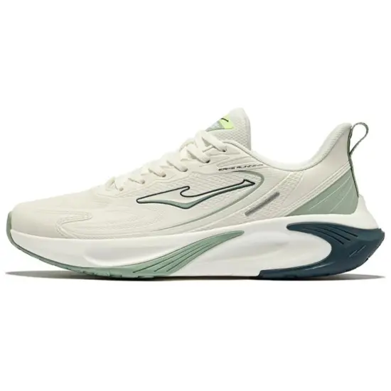 Erke Running Shoes Men Low-Top Microcrystal White/Cyan Wave