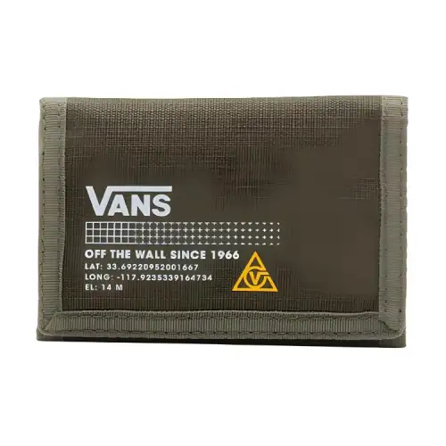 Vans Nylon Fabric Coin Purse Wallet Unisex Army Green