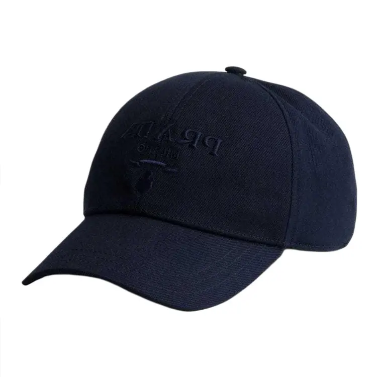 Prada Drill Logo Embroidered Baseball Cap