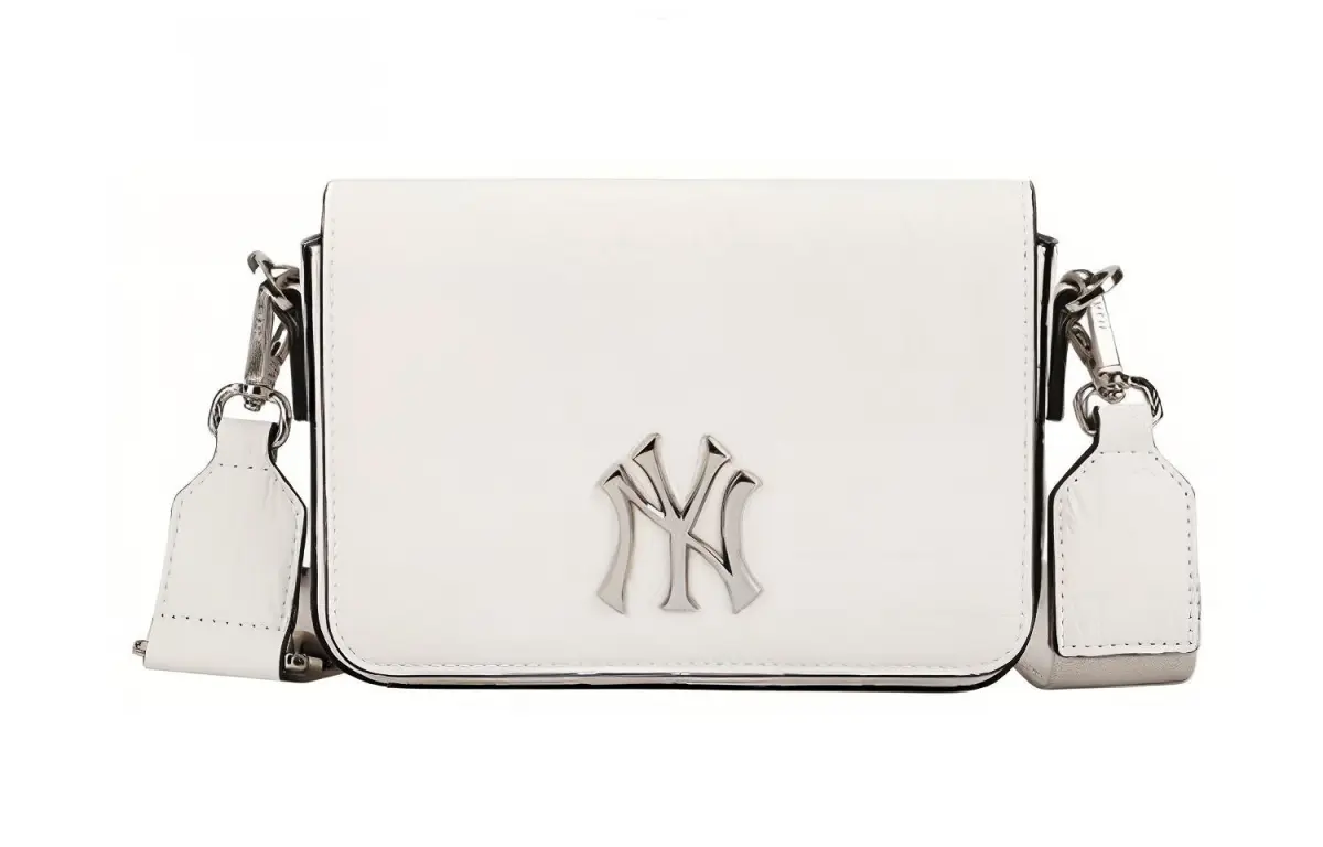 MLB Monogram Cotton Pochette, Shoulder Bag, Crossbody Bag Regular Unisex Cream White