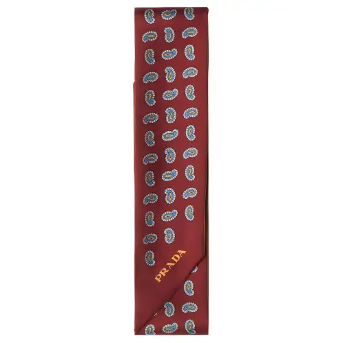 PRADA Fabric Knit Scarves Women's Red