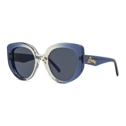 LOEWE Acetate Irregular Shape Sunglasses Unisex Blue