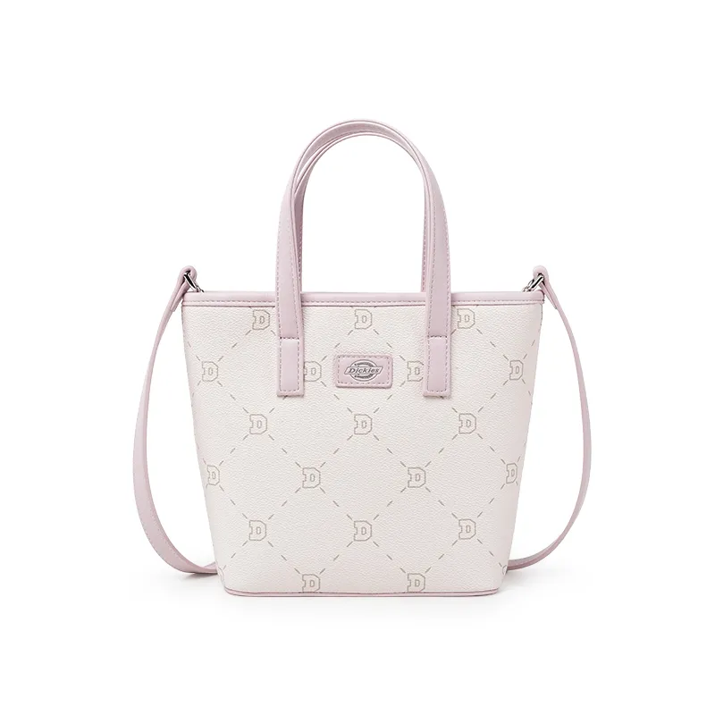 Dickies PVC Shoulder Bag, Crossbody Bag, Handbag, Basket Bag Medium Women's Beige Apricot/Gray