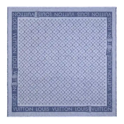 LOUIS VUITTON Silk Scarves Women's Blue