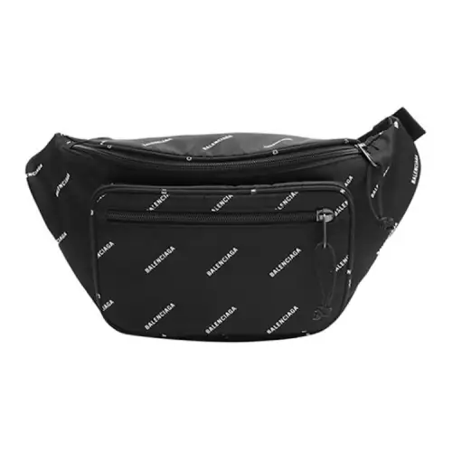 Balenciaga Fabric Crossbody Bag, Fanny Pack Unisex Black