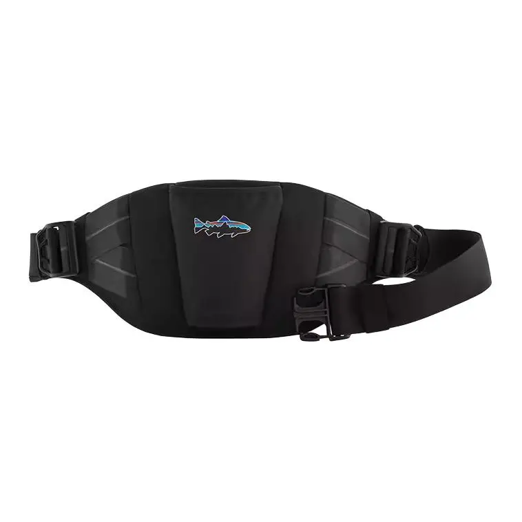 Patagonia Fish Pattern Decoration Polyester Sports Belts Unisex Black