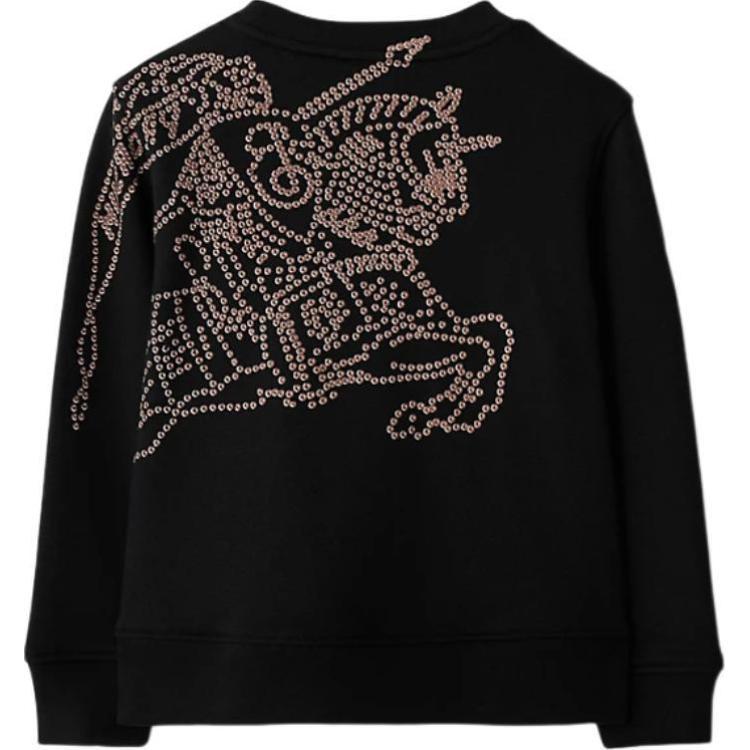 Мужское худи Burberry Equestrian Knight (черное) — Черный — фото 2