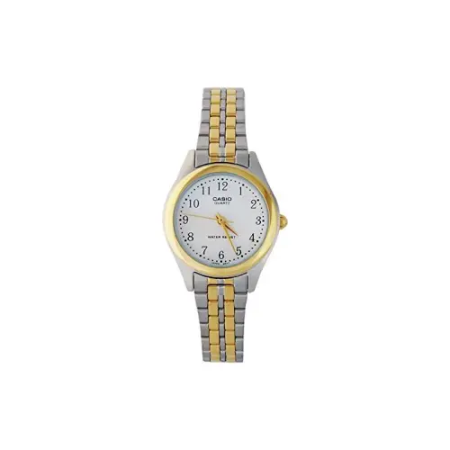 CASIO Casio, waterproof quartz watch strap stainless steel for men and women, white dial, 30meter, quartz mechanism, Japanese and Korean
