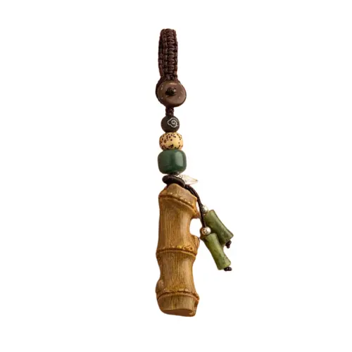 Bamboo retro keychain sandalwood, car keys, perfume, universal aromatherapy