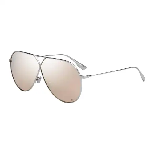 DIOR Irregular Shape Sunglasses Women's Silver