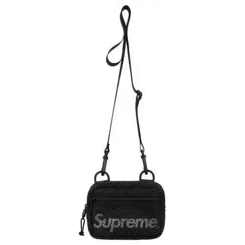 Supreme Polyester Shoulder Bag, Crossbody Bag Unisex Black