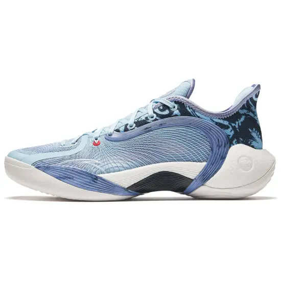 ANTA Three Points Of Rain 2 Generations Basketball Shoes Men Low-Top Lilac Blue