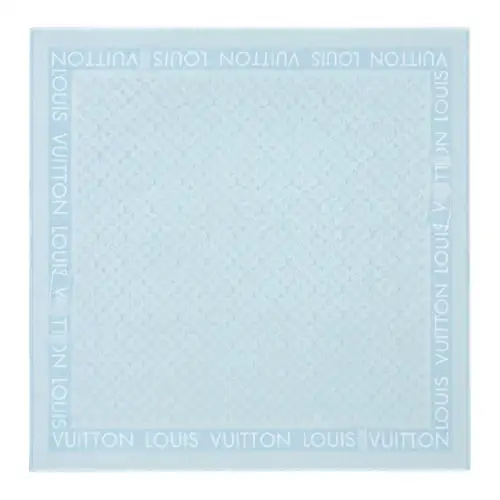 LOUIS VUITTON Lock & Go Silk Shawls Women's Blue