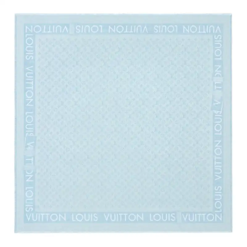 LOUIS VUITTON Lock & Go Silk Shawls Women's Blue