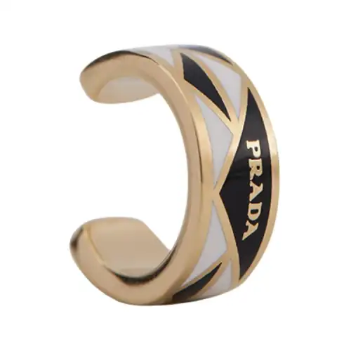PRADA Tuh Enamel Clip On Earrings Women's Multicolor