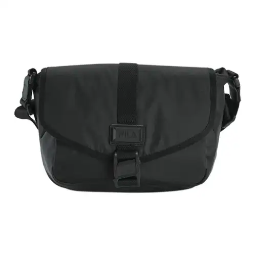 FILA Pu Shoulder Bag, Crossbody Bag Extra Small Men's Black
