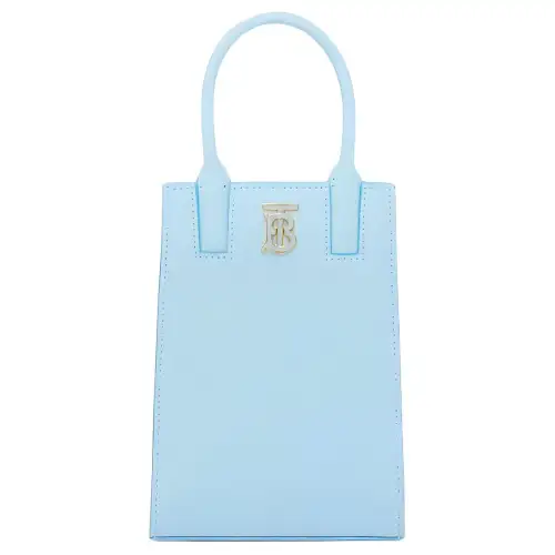 Burberry Frances Calfskin Shoulder Bag, Crossbody Bag, Handbag Mini Women's Light Blue