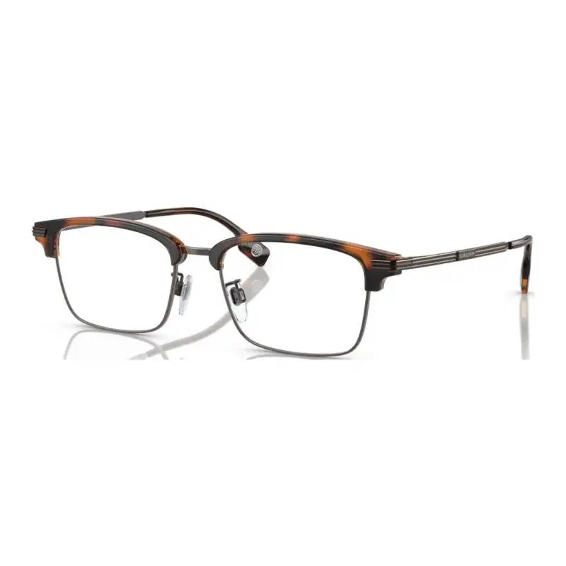 Burberry Metal Acetate Browline Eyeglass Frames Men's Tortoiseshell