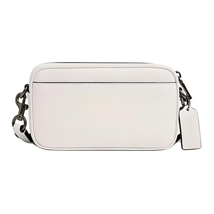 COACH Jayden Cow Leather Shoulder Bag, Crossbody Bag Small Women's Gray Bronze & White