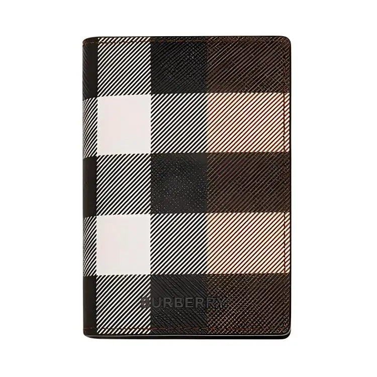 Burberry Leather Card Holder Men's Dark Birch Brown