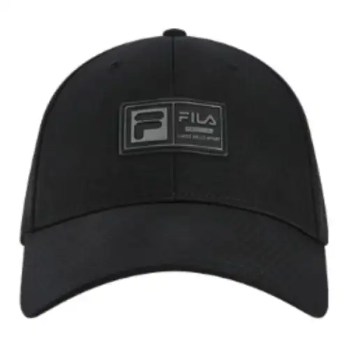 FILA Patterned Print Polyester, Elastane Baseball Caps Unisex Black/Gray