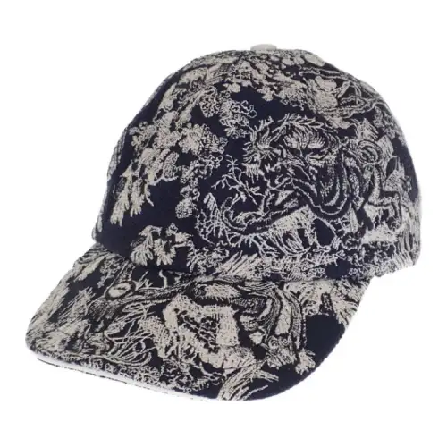 DIOR Cotton Baseball Caps Unisex Marine Blue