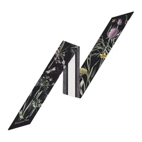 DIOR Silk Scarves Women's Black
