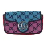 GUCCI Marmont Canvas With Suede Shoulder Bag, Crossbody Bag Extra Mini Women's Multicolor