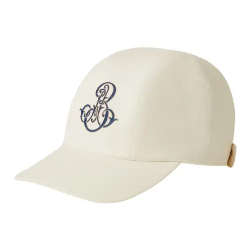 HERMES Cotton, Elastane, Palladium Plated, Silk Baseball Caps Women's Beige