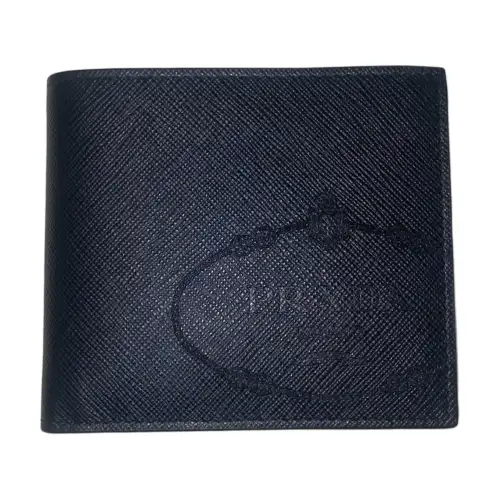 PRADA Leather Wallet Men's Black