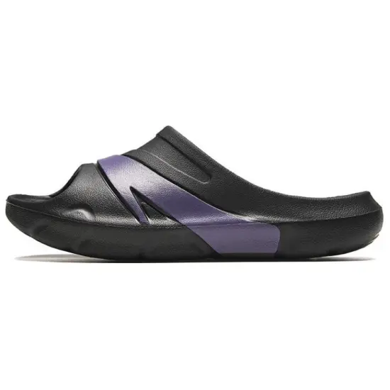 Anta C37 Series Quiet Abrasion Resistant Slide Slippers Women's Black Purple