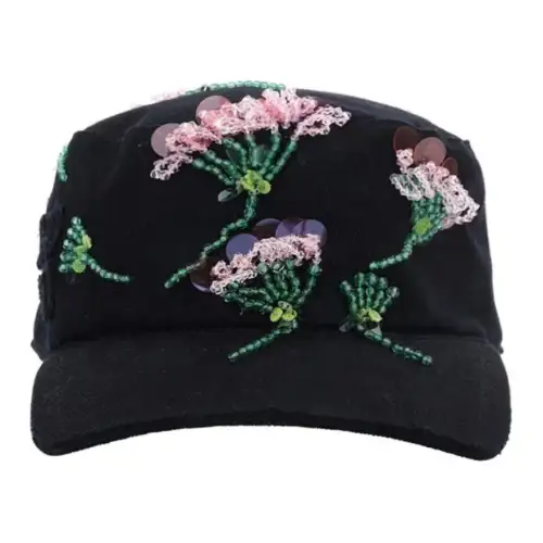 MIU MIU Cotton Baseball Caps Women's Black
