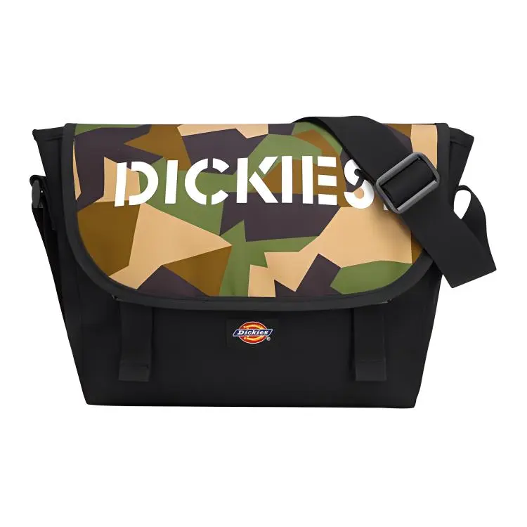 Dickies Camouflage Polyester Messenger Bag, Shoulder Bag, Crossbody Bag Regular Unisex Army Green