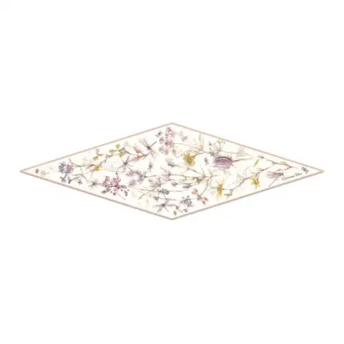 DIOR Mulberry Silk Scarves Women's Multicolor